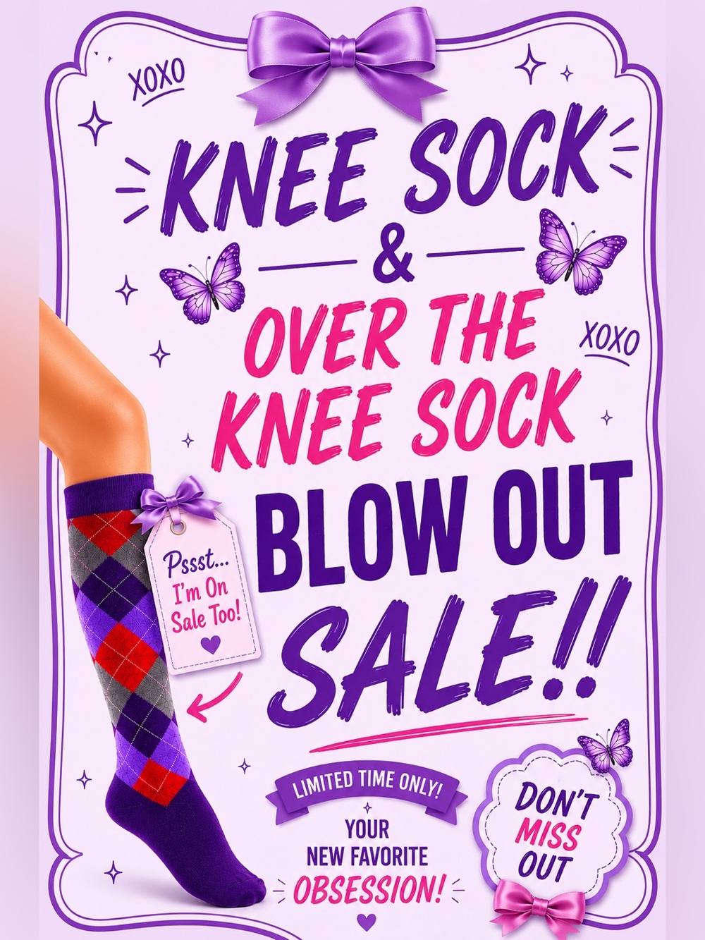 🧦 KNEE SOCK & OVER-THE-KNEE-SOCK BLOW OUT SALE! 🧦